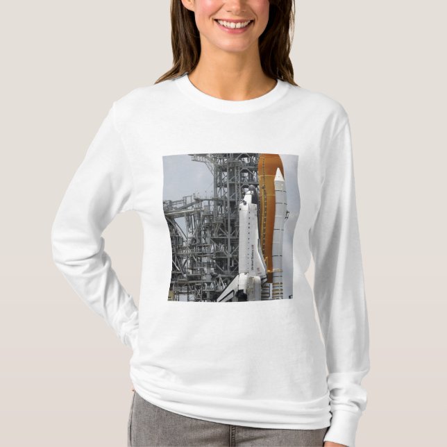 Space Shuttle Endeavour on the launch pad 2 T-Shirt (Front)