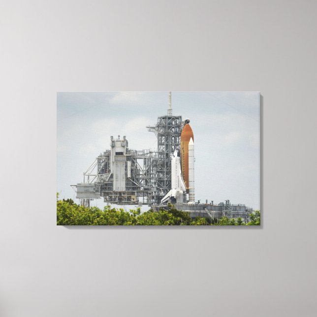 Space Shuttle Endeavour on the launch pad 5 Canvas Print (Front)