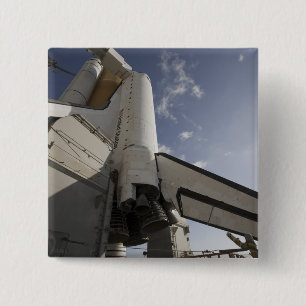 Space Shuttle Endeavour on the launch pad 6 15 Cm Square Badge
