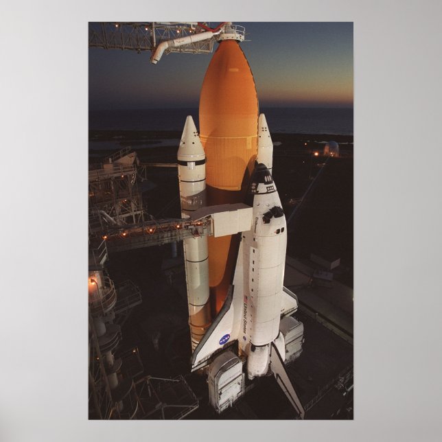 Space Shuttle Endeavour Prepares for Launch Poster (Front)