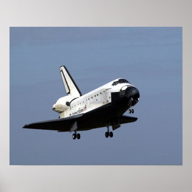 Space Shuttle Endeavour Prepares to Land (STS-108) Poster (Front)