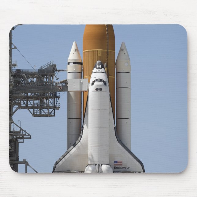 Space Shuttle Endeavour sits ready Mouse Mat (Front)