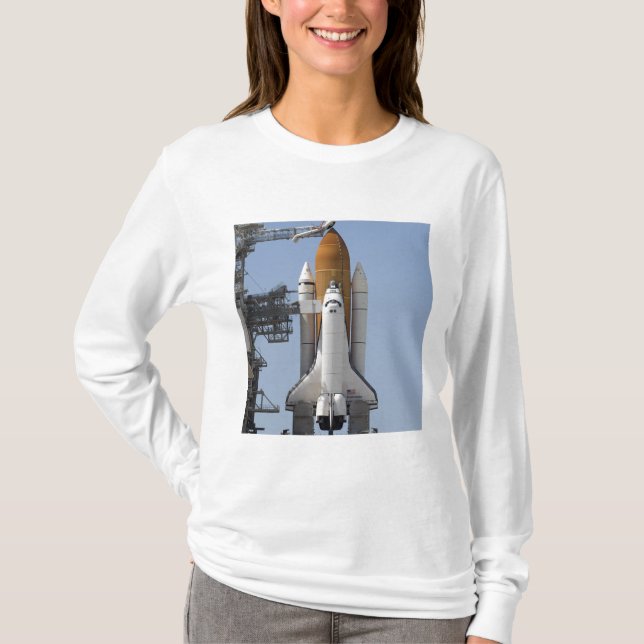 Space Shuttle Endeavour sits ready T-Shirt (Front)