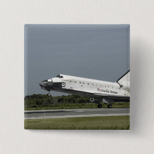 Space Shuttle Endeavour touches down 15 Cm Square Badge
