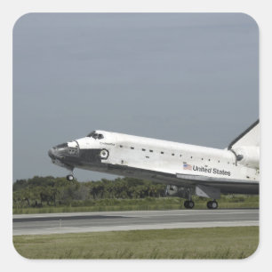 Space Shuttle Endeavour touches down Square Sticker