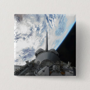 Space Shuttle Endeavour's payload bay 2 15 Cm Square Badge