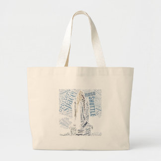 Space Shuttle in Tagxedo Large Tote Bag