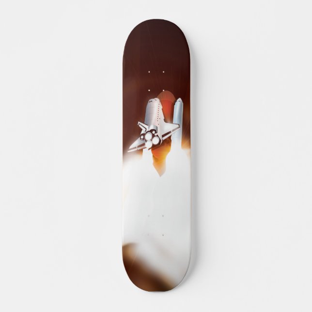 Space Shuttle Launch Illustration Skateboard (Front)