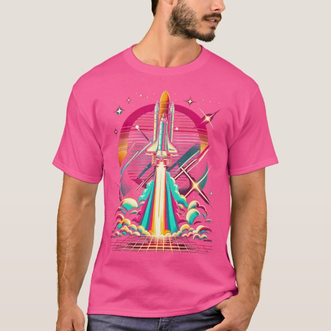 Space Shuttle Launch Kennedy Space Centre Vapour W T-Shirt (Front)