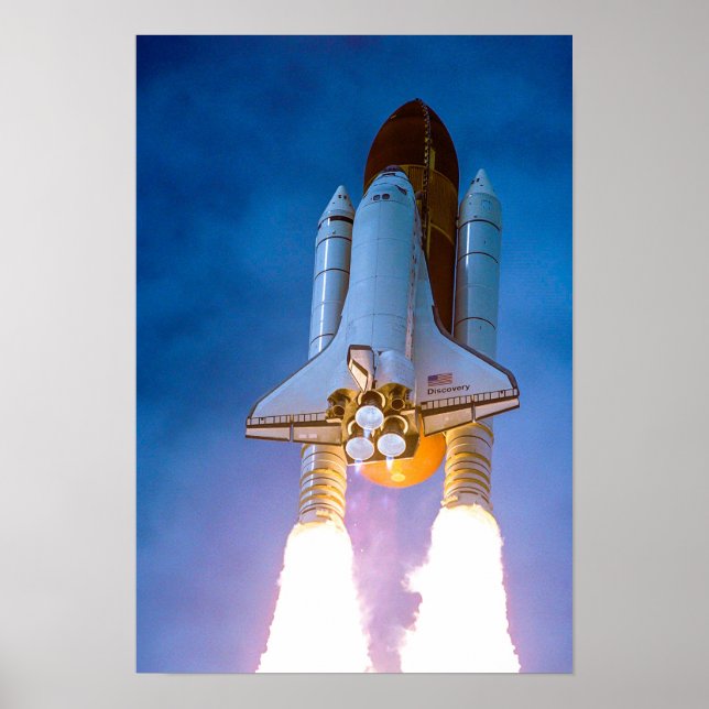 Space Shuttle lift off into space poster (Front)