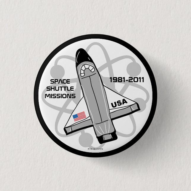 Space Shuttle Missions Button 3 (Front)