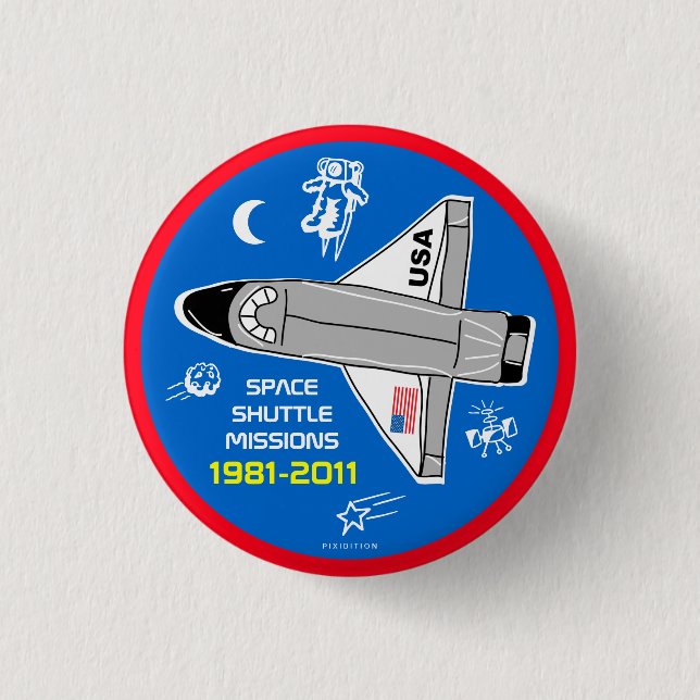Space Shuttle Missions Button 6 (Front)