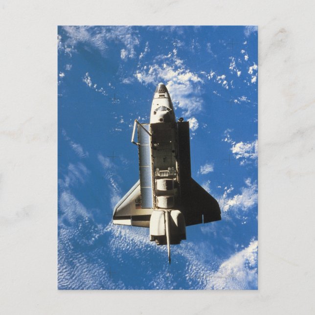 Space Shuttle Orbiting Earth 2 Postcard (Front)