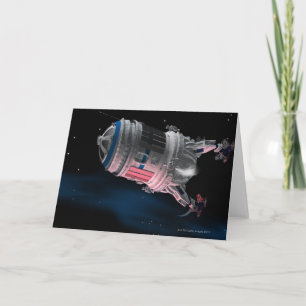 Space Shuttle Orbiting Mars Card