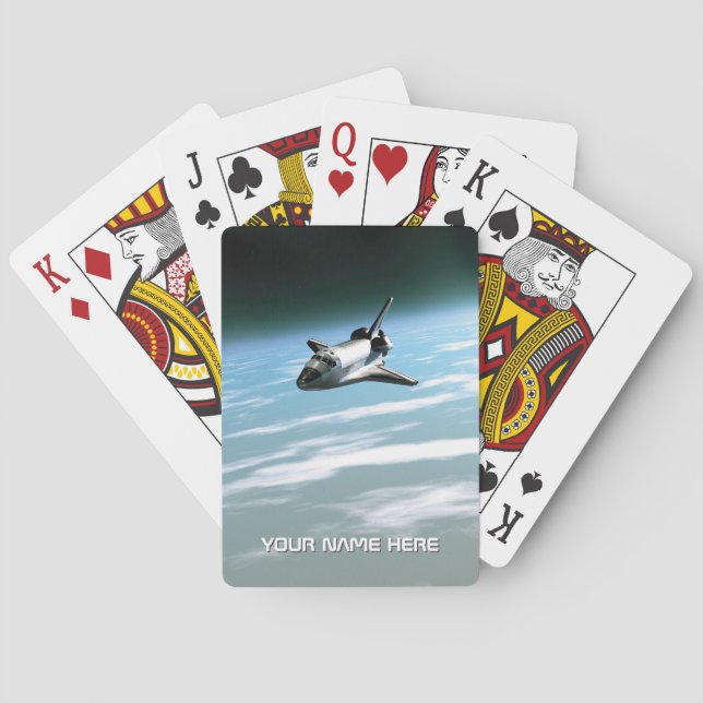 Space shuttle. Personalised  Playing Cards (Back)