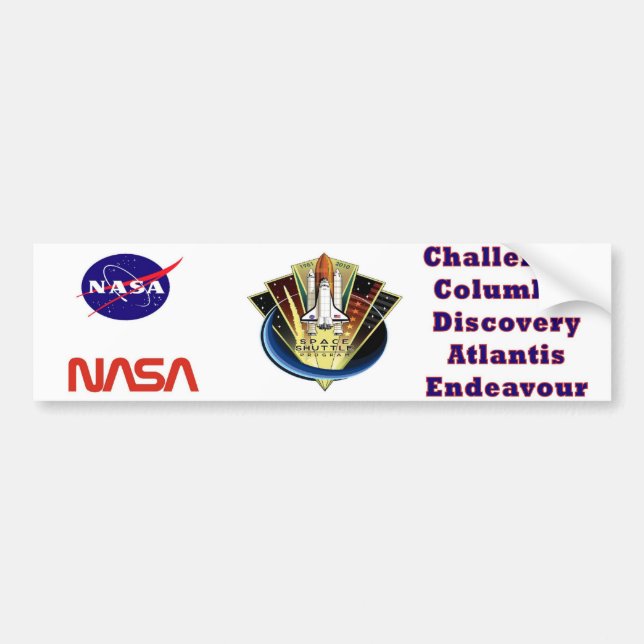 Space Shuttle Program Commemorative Patch Bumper Sticker (Front)