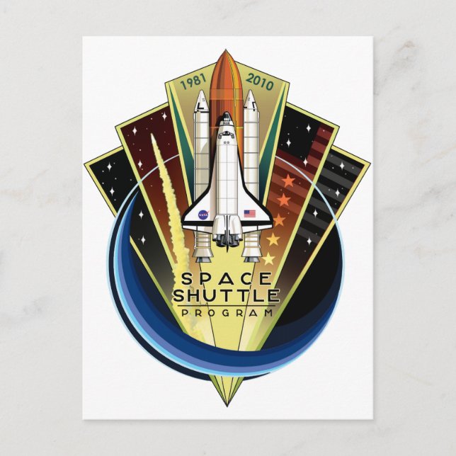Space Shuttle Program Commemorative Patch Postcard (Front)