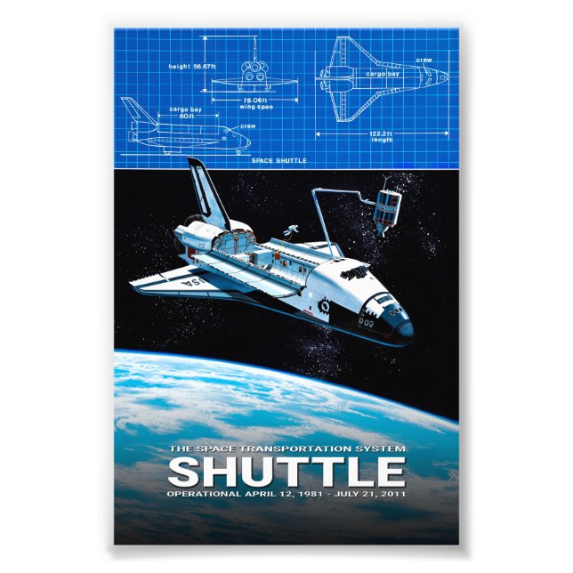Space Shuttle - STS Photo Print (Front)
