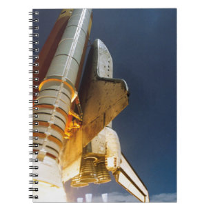 Space shuttle take off notebook