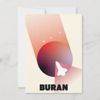 Space Shuttle Vintage style space art. Invitation