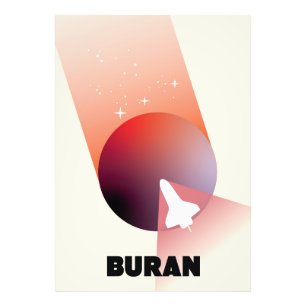 Space Shuttle Vintage style space art. Photo Print