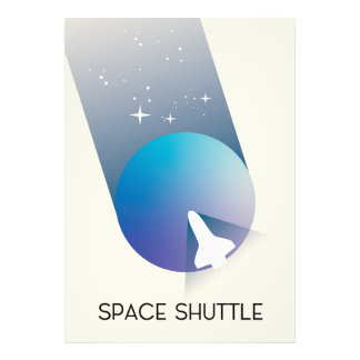 Space Shuttle Vintage style space art. Photo Print