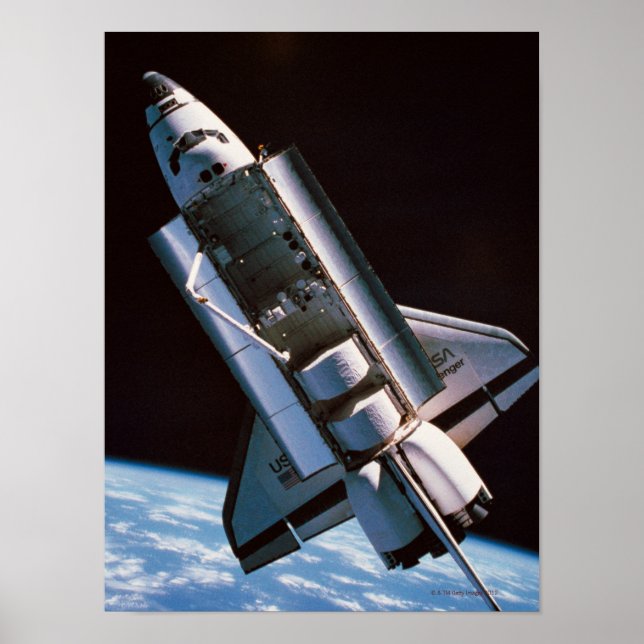 Space Shuttle with Open Cargo Bay Poster (Front)
