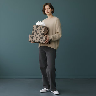 Space Shuttlecock brown Wrapping Paper