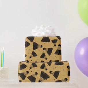 Space Shuttlecock mustard Wrapping Paper