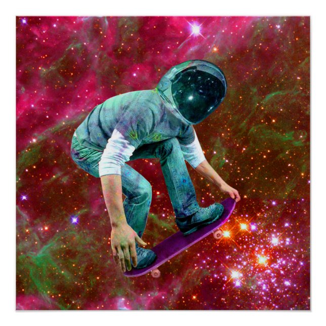 Space Skateboarder Poster (Front)