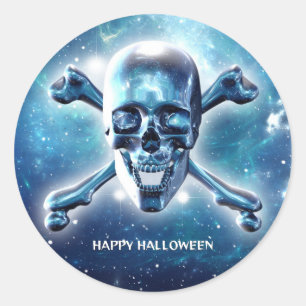 Space skull. Customised Classic Round Sticker