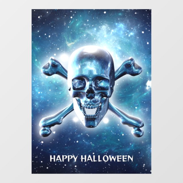 Space skull. Customised Window Cling (Sheet)