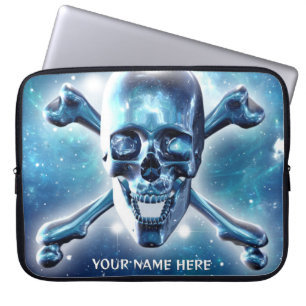 Space skull. Personalised Laptop Sleeve