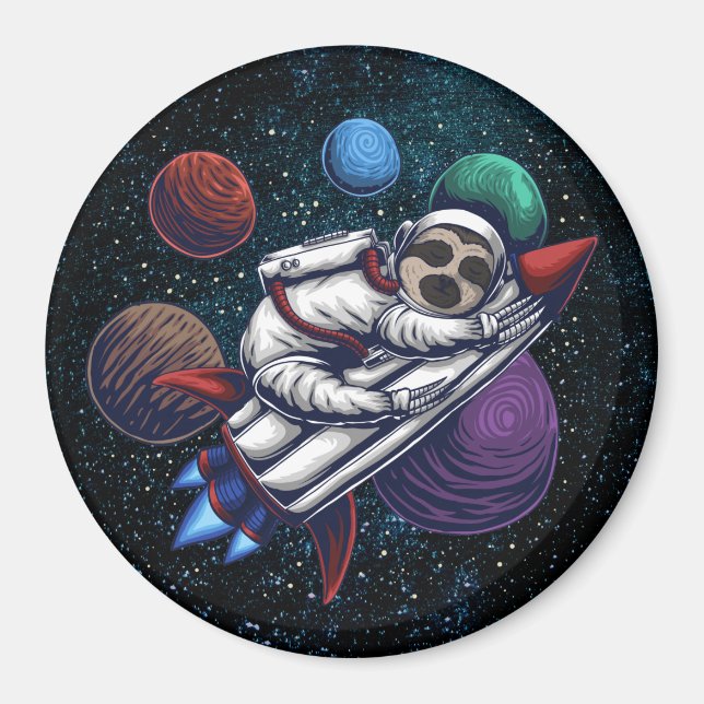 Space Sloth Magnet (Front)