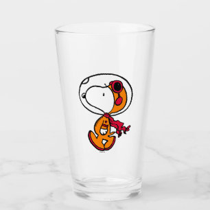 SPACE Snoopy Astronaut Glass