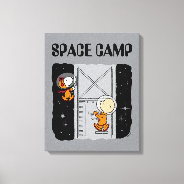 SPACE | Snoopy & Charlie Brown Canvas Print (Front)