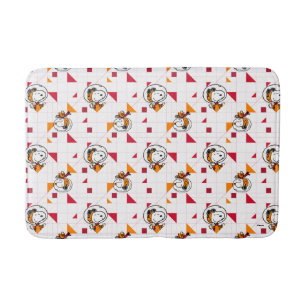 SPACE   Snoopy Space Suit White Pattern Bath Mat
