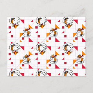 SPACE Snoopy Space Suit White Pattern Postcard