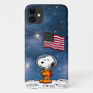 SPACE   Snoopy With Flag Astronaut Case-Mate iPhone Case