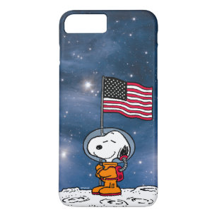 SPACE   Snoopy With Flag Astronaut Case-Mate iPhone Case