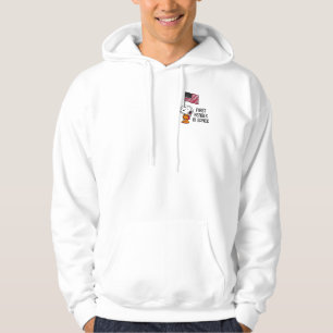 SPACE   Snoopy With Flag Astronaut Hoodie