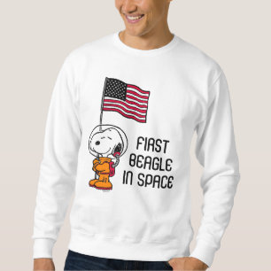 SPACE Snoopy With Flag Astronaut Sweatshirt