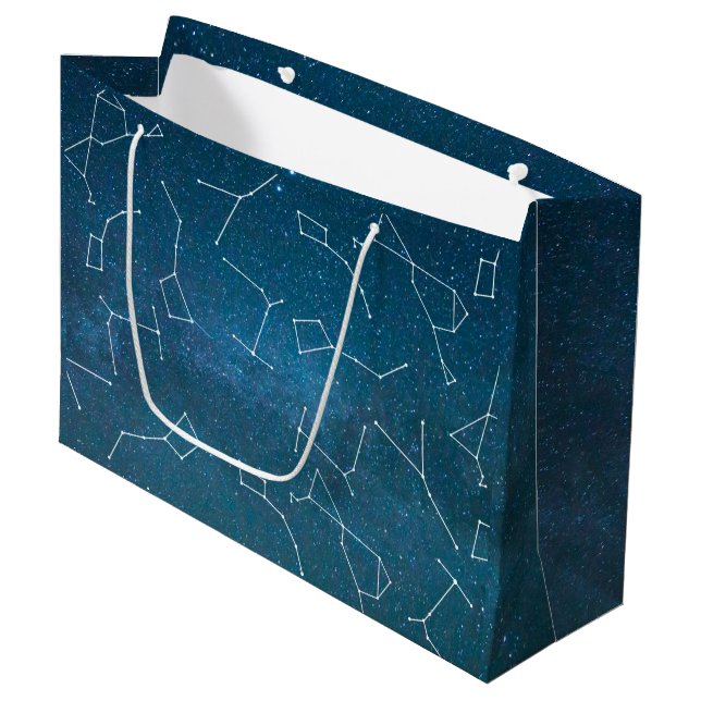 Space Star Constellations Astronomer Large Gift Bag (Front Angled)