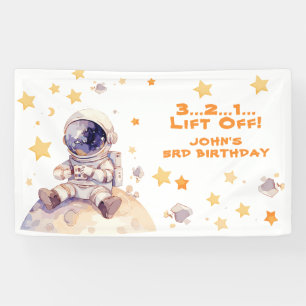 Space Stars & Astronauts Kids birthday Banner