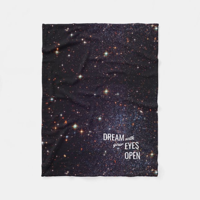 Space Stars Dreams Universe Fleece Blanket (Front)