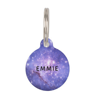 Space Stars Galaxy Custom Name Pet Tag