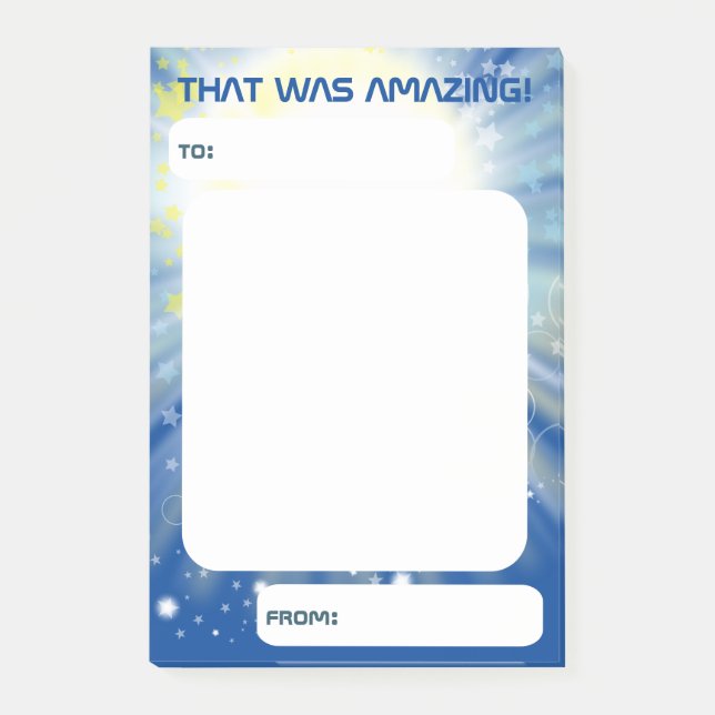 space stars kudos employee recognition post-its post-it notes (Front)