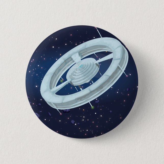 Space Station 6 Cm Round Badge (Front)