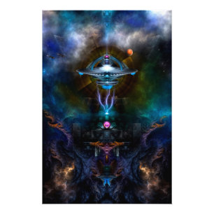 Space Station Ansarious Fractal Art Photo Enlargem Print