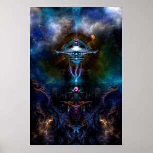 Space Station Ansarious Wall Poster